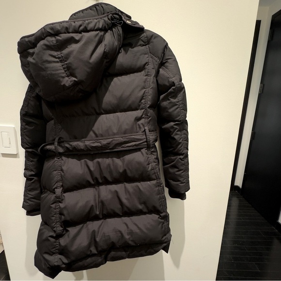 J.Crew Black Puffer Long Coat With Gold Snap Buttons Size XS Women’s - Picture 8 of 9